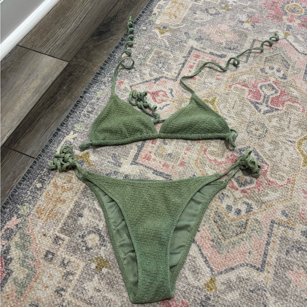 Triangl green swimsuit